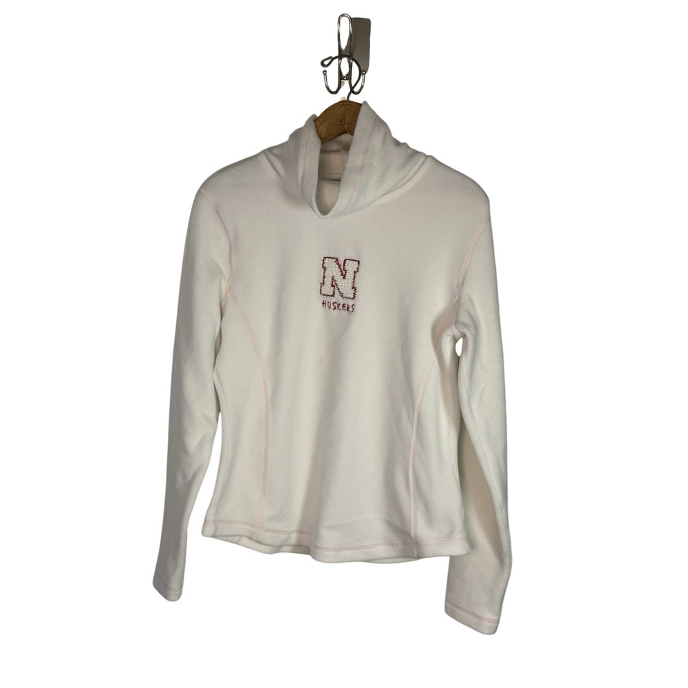 Gear for sports womens White Nebraska Huskers Fleece Size Medium cowl neck soft